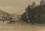 Bishopthorpe Road around turn of century. Several of the shops now on the left were then private houses, with small gardens at front.